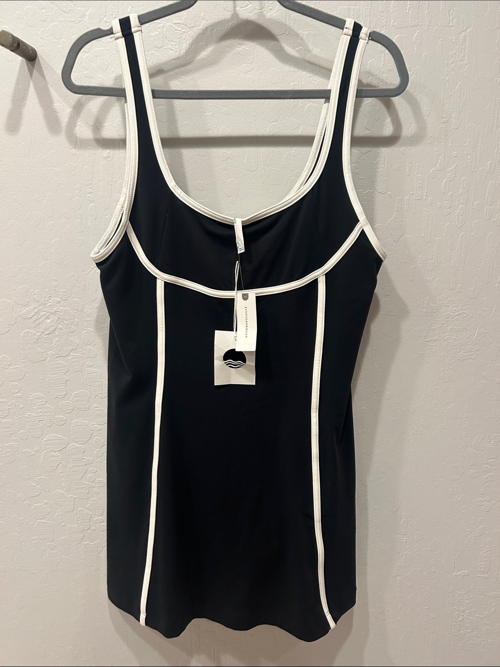 NWT Daily Practice Anthropologie Black & White Contrast workout dress